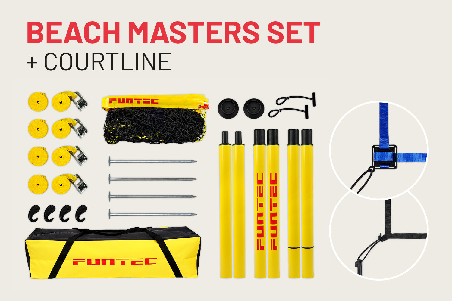 Funtec Beach Masters Set - Bundle 1 mit Courtline