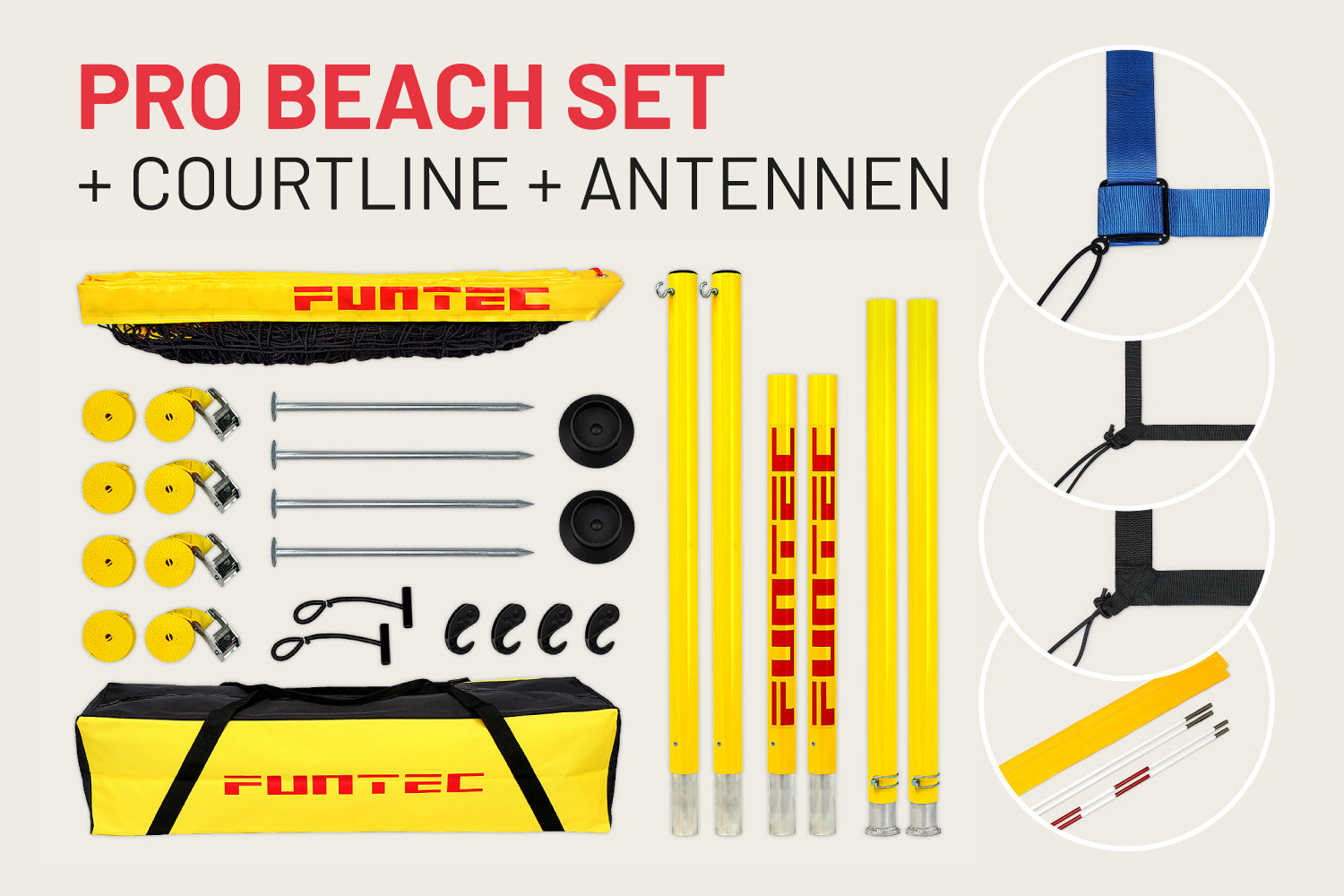 Funtec Pro Beach Set - Bundle 1 mit Courtline + Antennen