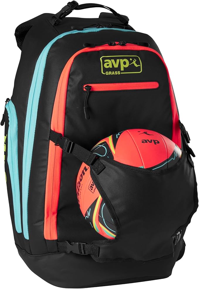 Wilson AVP Rucksack Grass schwarz/coral/blau