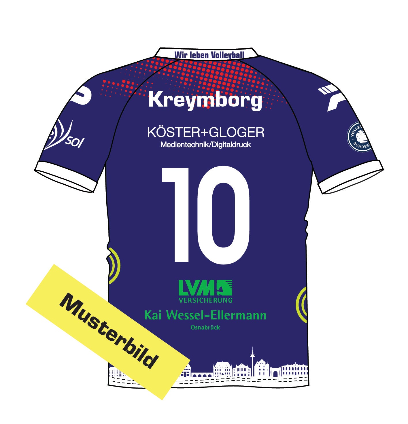 Bundesliga-Trikot des VC Osnabrück, exklusiv