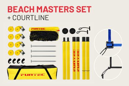 Funtec Beach Masters Set - Bundle 1 mit Courtline