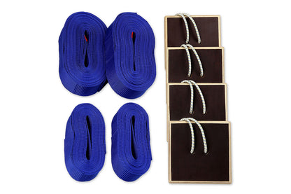 Funtec Beachvolleyball Netzanlage Beach Champ 8,5 m (SBD) auf Fundamenten + abnehmbare Bodenhülsen