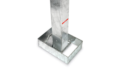 Funtec Beachvolleyball Netzanlage Pro Beach 8,5 m (SBD) auf Fundamenten + abnehmbare Bodenhülsen