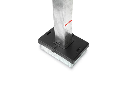 Funtec Beachvolleyball Netzanlage Pro Beach 8,5 m (SBD) auf Fundamenten + abnehmbare Bodenhülsen