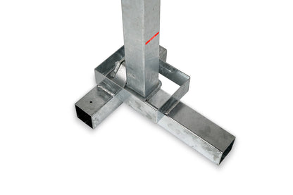 Funtec Beachvolleyball Netzanlage Pro Beach 8,5 m (SCB) freistehend + abnehmbare Bodenhülsen