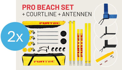 Sparset: 2x Funtec Pro Beach Set - Bundle 1 mit Courtline + Antennen