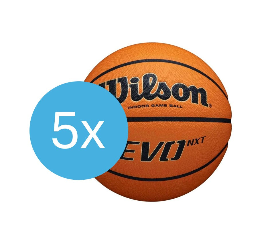 5x Wilson EVO Nxt Fiba Game Ball