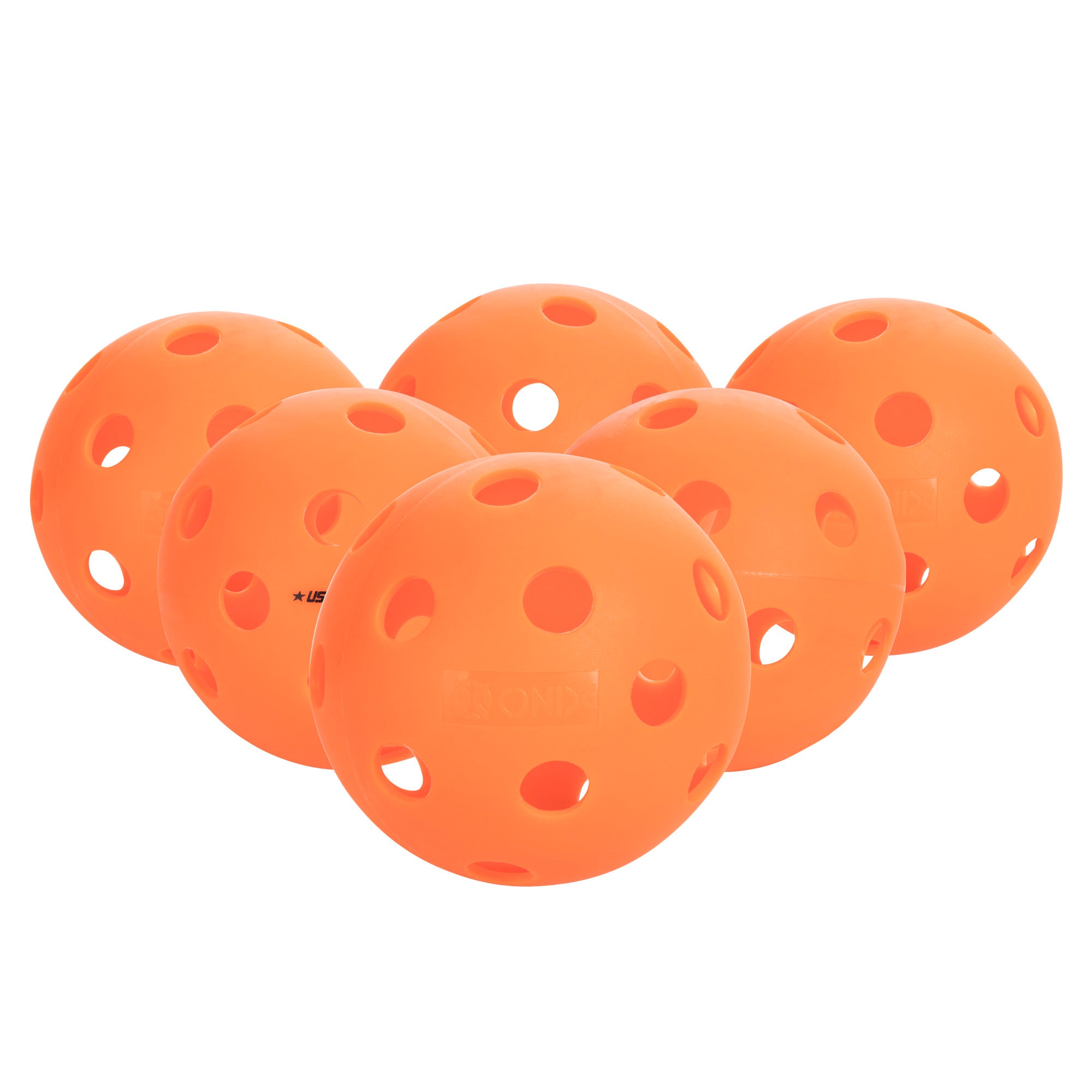 Onix Fuse Indoor Orange 6-Pack - Pickleballs