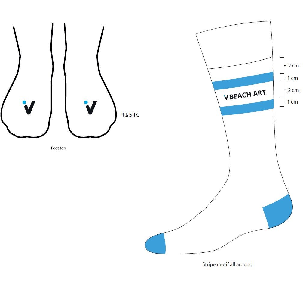 Beachart Sportsocken, weiß, Preis pro Paar
